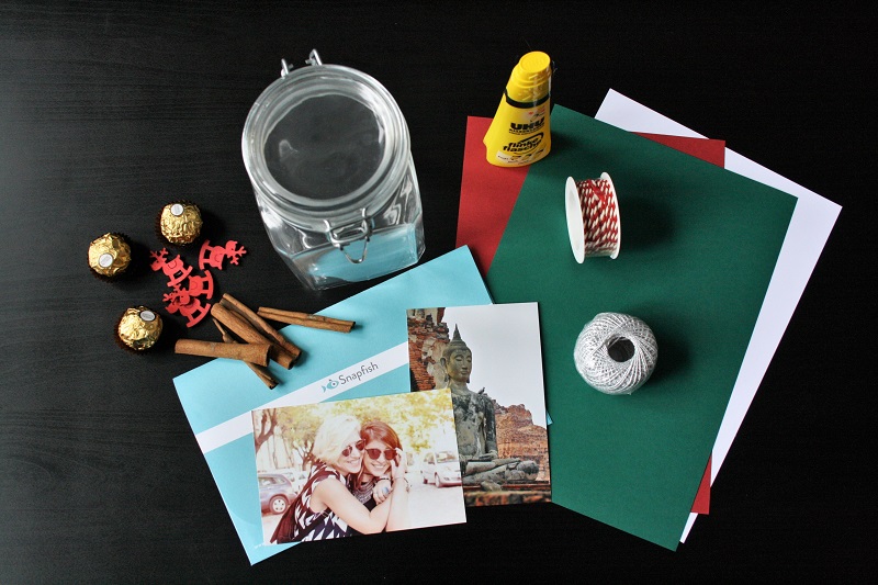 weihnachtlicdhes Basteln - Geschenkverpackung mit Foto