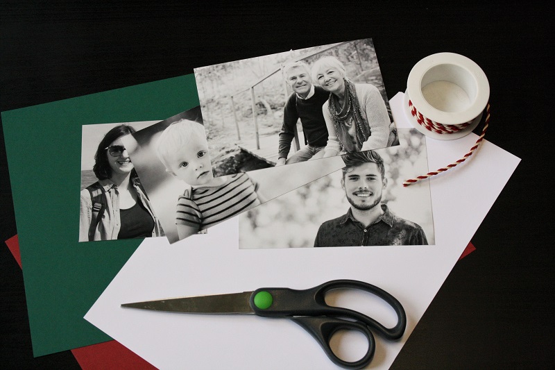 Bastelmaterial für Geschenkanhänger mit Foto