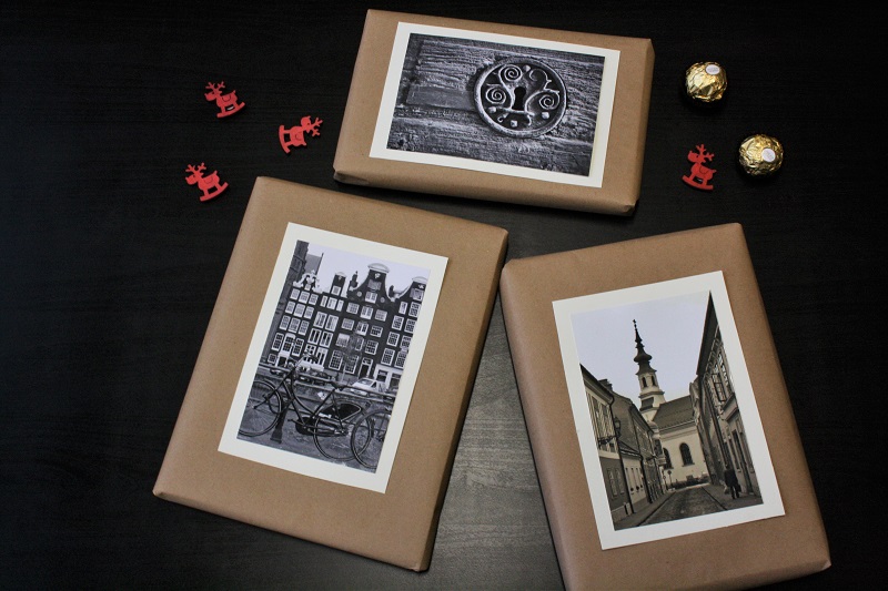 3 Geschenke verpackt im nostalgischen Look